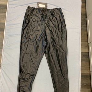 prettylittlething faux leather leggings size US 8